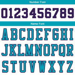 Benutzerdefinierte Authentisch Basketball Trikot Weiß-Blaugrün-Lila