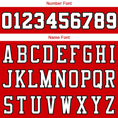 Benutzerdefinierte Authentisch Basketball Trikot Rot-Weiß-Schwarz