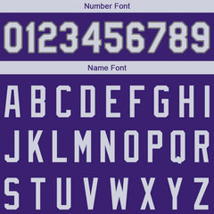 Benutzerdefinierte Authentisch Basketball Trikot Lila-Grau