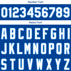 Benutzerdefinierte Authentisch Basketball Trikot Königlich- Hellblau-Weiß