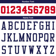 Benutzerdefinierte Authentisch Basketball Trikot Weiß-Marine-Rot