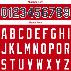 Benutzerdefinierte Authentisch Basketball Trikot Rot-Weiß-Marine