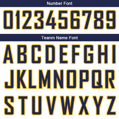 Benutzerdefinierte Authentisch Basketball Trikot Weiß-Marine-Gelb