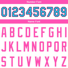 Benutzerdefinierte Authentisch Basketball Trikot Weiß-Rosa-Hellblau