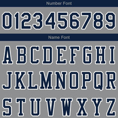 Benutzerdefinierte Authentisch Sweatshirt-Kapuzenpulli Grau-Marine-Weiß