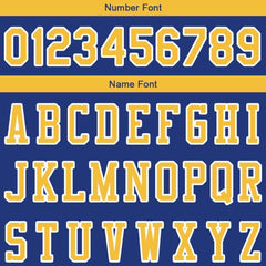 Benutzerdefinierte Authentisch Sweatshirt-Kapuzenpulli Königlich-Gelb-Weiß