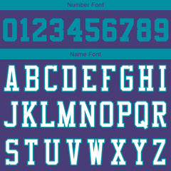 Benutzerdefinierte Authentisch Basketball Trikot Lila-Blaugrün-Weiß