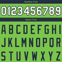 Benutzerdefinierte Authentisch Basketball Trikot Neongrün-Marine-Weiß