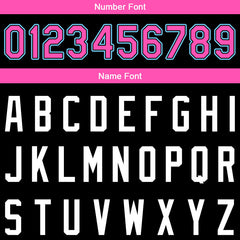 Benutzerdefinierte Authentisch Basketball Trikot Schwarz-Rosa-Hellblau