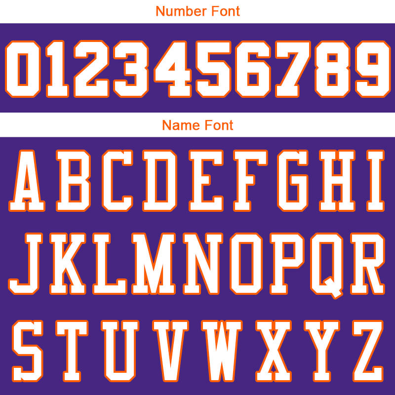 Benutzerdefinierte Authentisch Basketball Trikot Lila-Weiß-Orange-Grau