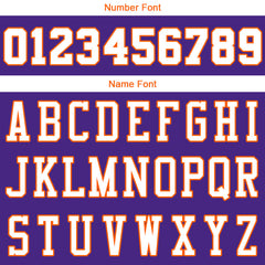 Benutzerdefinierte Authentisch Basketball Trikot Lila-Weiß-Orange-Grau