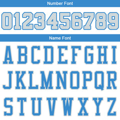 Benutzerdefinierte Authentisch Basketball Trikot Weiß-Hellblau-Hellgrau