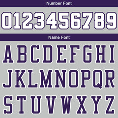 Benutzerdefinierte Authentisch Basketball Trikot Grau-Lila-Weiß