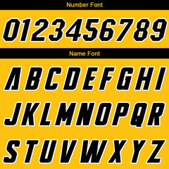 Benutzerdefinierte Authentisch Basketball Trikot Gelb-Schwarz-Weiß