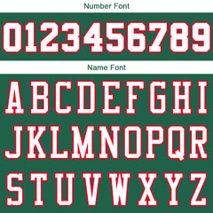 Benutzerdefinierte Authentisch Basketball Trikot Grün-Weiß-Rot