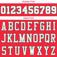 Benutzerdefinierte Authentisch Basketball Trikot Rot-Weiß-Grün