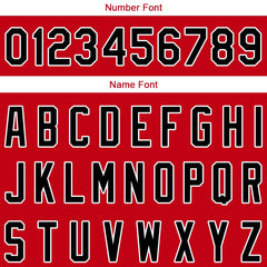 Benutzerdefinierte Authentisch Basketball Trikot Rot-Weiß-Schwarz