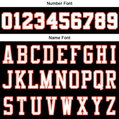 Benutzerdefinierte Authentisch Basketball Trikot Schwarz-Weiß-Orange-Lila