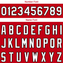 Benutzerdefinierte Authentisch Basketball Trikot Rot-Weiß-Schwarz