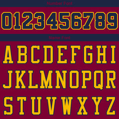 Benutzerdefinierte Authentisch Basketball Trikot Purpur-Gelb-Marine