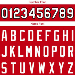 Benutzerdefinierte Authentisch Basketball Trikot Rot-Weiß-Schwarz