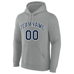 Benutzerdefinierte Authentisch Sweatshirt-Kapuzenpulli Grau-Marine-Weiß