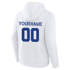 Benutzerdefinierte Authentisch Sweatshirt-Kapuzenpulli Weiß-Marine-Grau