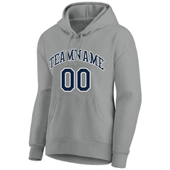 Benutzerdefinierte Authentisch Sweatshirt-Kapuzenpulli Grau-Marine-Weiß