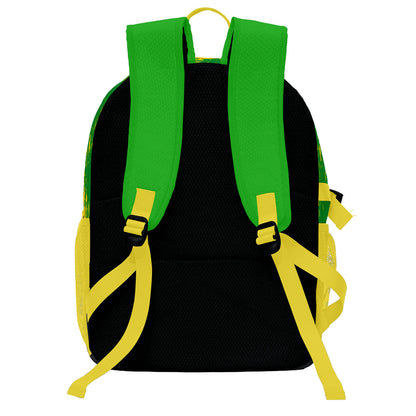 Individuell gestalteter Basketball - und Fußballrucksack in Grasgrün & Zitronengelb & personalisiert mit Spielernamen & Nummern und Teamlogo #BP-0919-0015