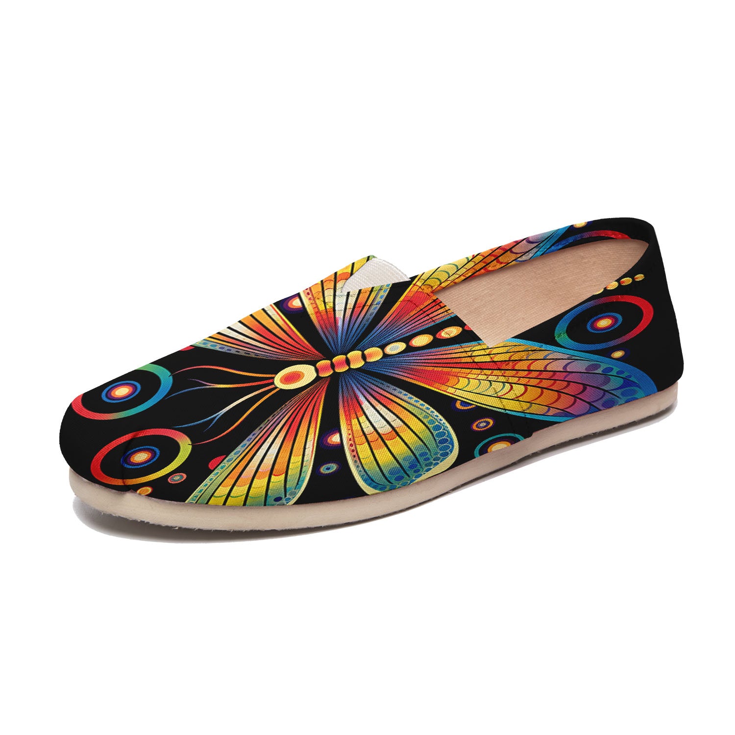 Bezaubernde Flügel-Illusionen: Op-Art-Libellen-Leinwand-Schuhe mit EVA-Komfort für Männer und Frauen