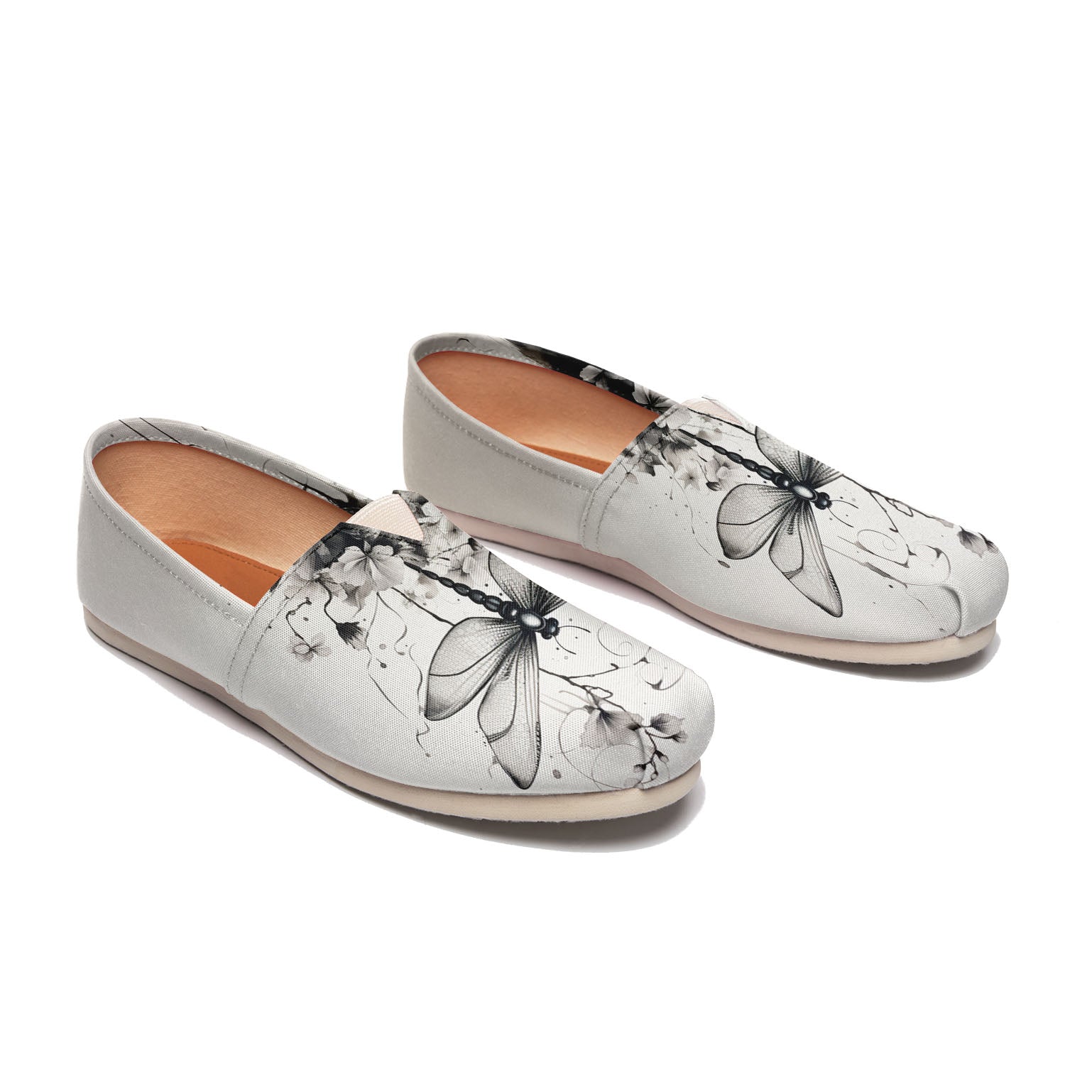 Japanischer Tintenstil Schmetterling Leinwand-Schuhe, bequeme EVA-Sohle für Männer und Frauen