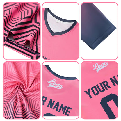 Kundenspezifisches Basketball Fußball Schießen langes T-Shirt für Erwachsene und Kinder Grün&Rosa