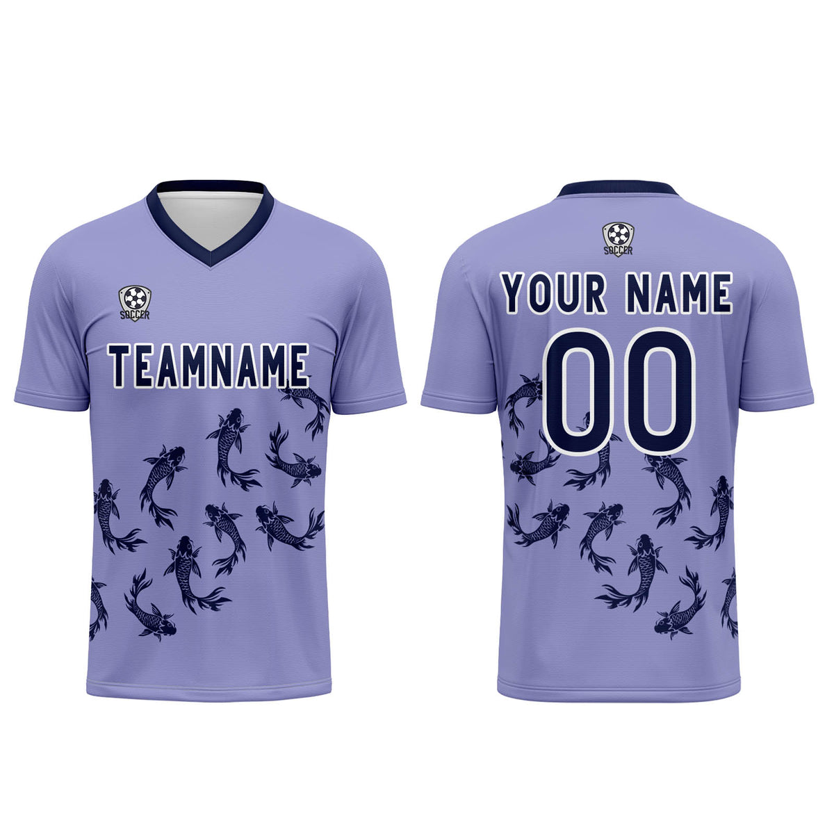 Benutzerdefinierte Hellviolett Trikots für Männer Frauen Personalisierte Fußball Uniformen für Erwachsene und Kind