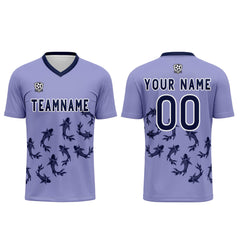 Benutzerdefinierte Hellviolett Trikots für Männer Frauen Personalisierte Fußball Uniformen für Erwachsene und Kind