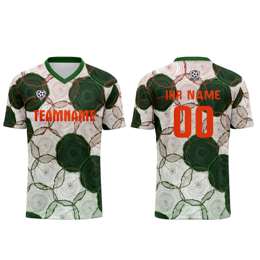 Benutzerdefinierte Dunkel Grün Rot Trikots für Männer Frauen Personalisierte Fußball Uniformen für Erwachsene und Kind