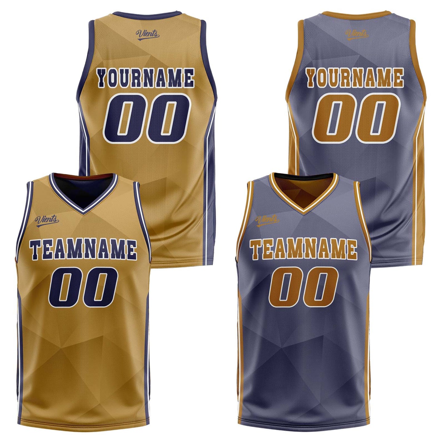 Benutzerdefinierte Braun Marine Reversible Basketball Jersey Personalisierte Drucken Name Nummer Logo