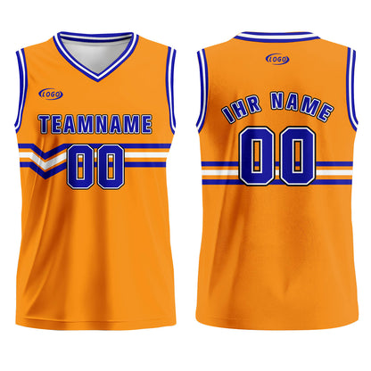Benutzerdefinierter Orange Lila Weiß Basketball Jersey Uniform Anzug gedruckt Ihr Logo Name Nummer