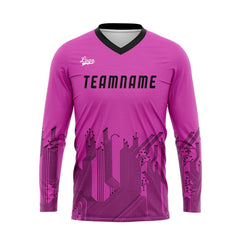 Kundenspezifisches Rosa Schwarz Basketball Fußball Schießen langes T-Shirt für Erwachsene und Kinder