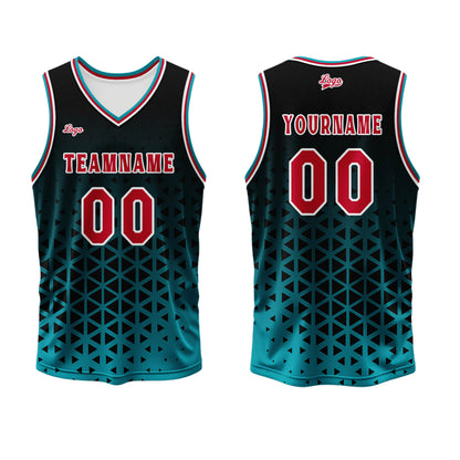 Benutzerdefinierter Grün Rot Basketball Jersey Uniform Anzug gedruckt Ihr Logo Name Nummer