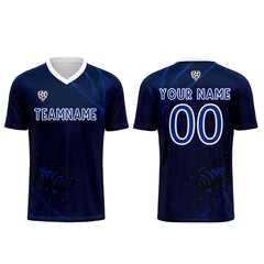 Benutzerdefinierte Blau Trikots für Männer Frauen Personalisierte Fußball Uniformen für Erwachsene und Kind