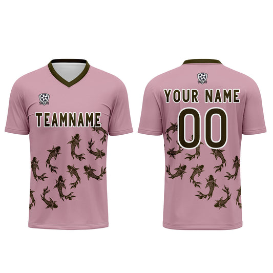 Benutzerdefinierte Rosa Trikots für Männer Frauen Personalisierte Fußball Uniformen für Erwachsene und Kind