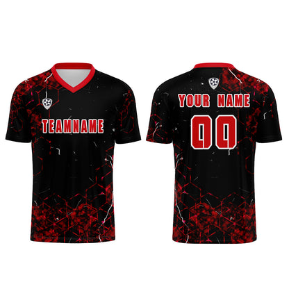 Benutzerdefinierte Rot Trikots für Männer Frauen Personalisierte Fußball Uniformen für Erwachsene und Kind