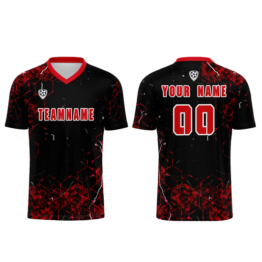 Benutzerdefinierte Rot Trikots für Männer Frauen Personalisierte Fußball Uniformen für Erwachsene und Kind