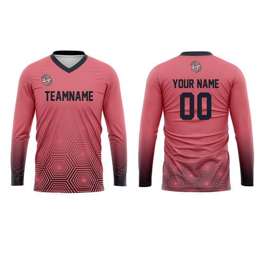 Kundenspezifisches Dunkelgrau Lichtrosa Basketball Fußball Schießen langes T-Shirt für Erwachsene und Kinder