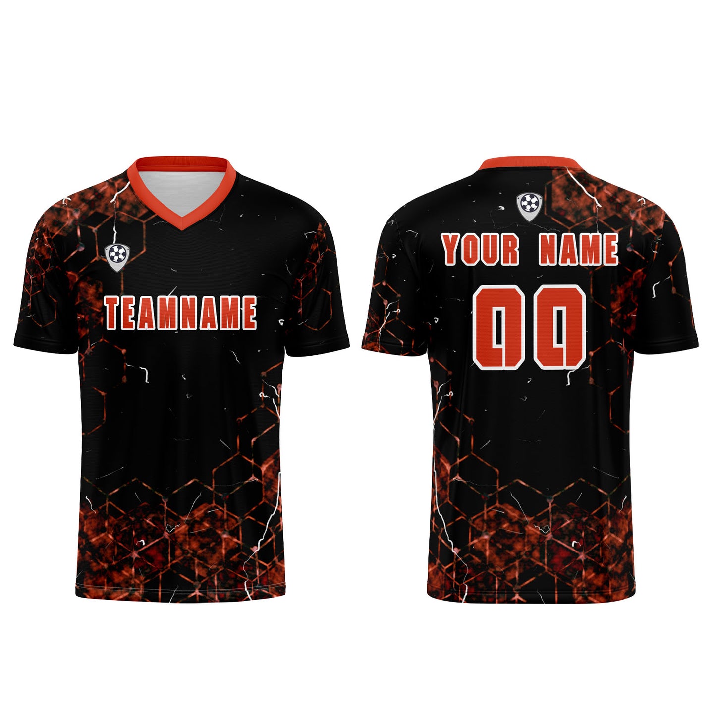 Benutzerdefinierte Orange Trikots für Männer Frauen Personalisierte Fußball Uniformen für Erwachsene und Kind