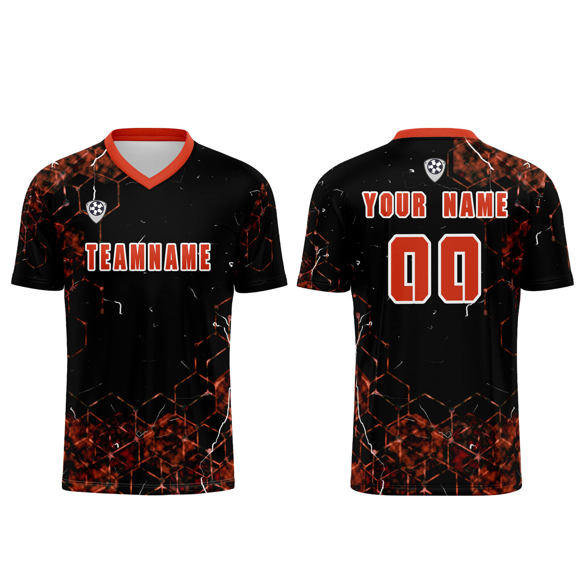 Benutzerdefinierte Orange Trikots für Männer Frauen Personalisierte Fußball Uniformen für Erwachsene und Kind