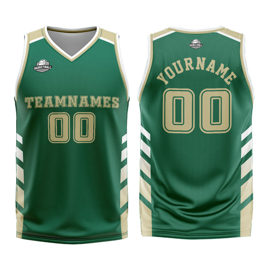 Benutzerdefinierter Grün Gelb Basketball Jersey Uniform Anzug gedruckt Ihr Logo Name Nummer