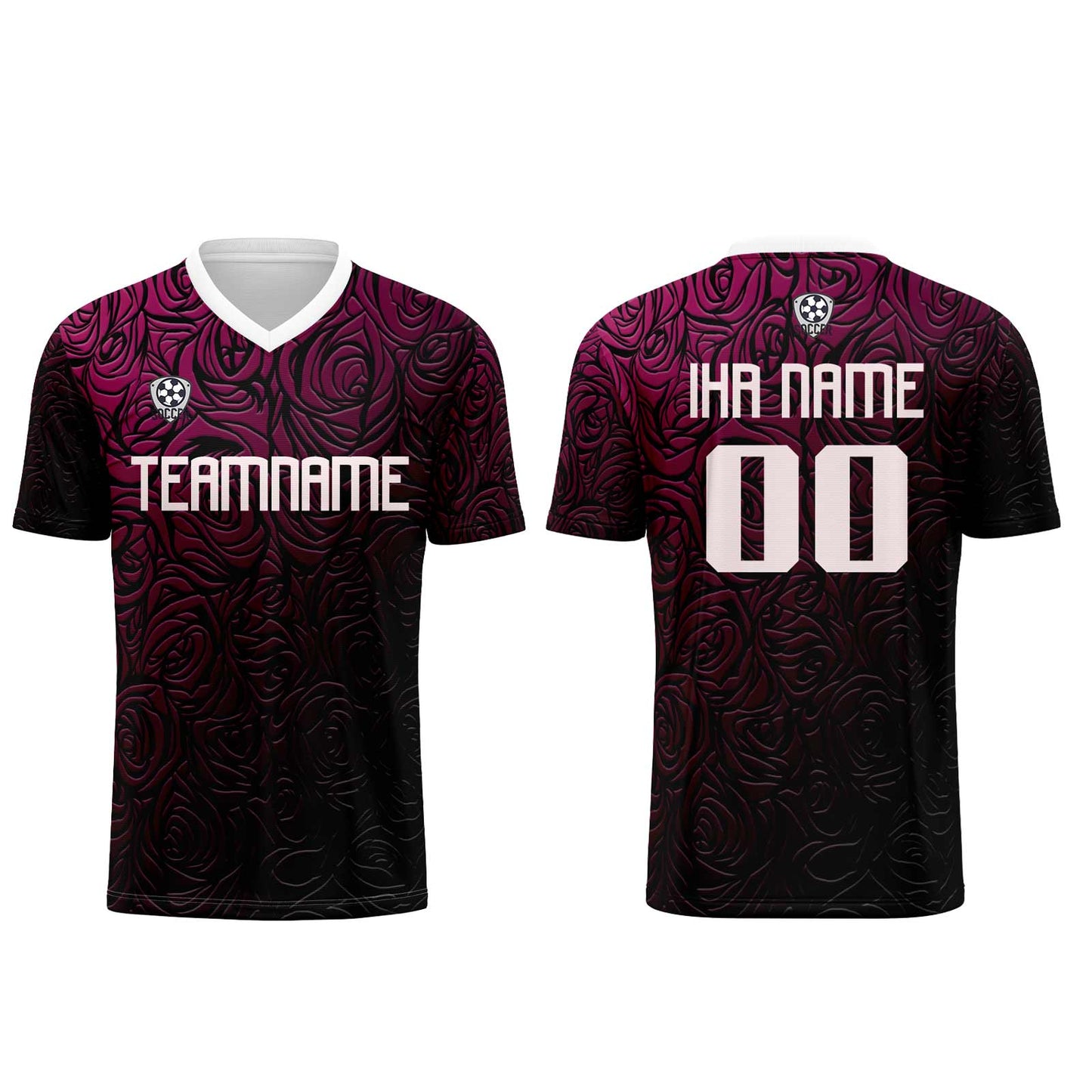 Benutzerdefinierte Rosa Silber Trikots für Männer Frauen Personalisierte Fußball Uniformen für Erwachsene und Kind