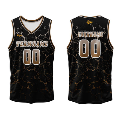 Benutzerdefinierter Braun Basketball Jersey Uniform Anzug gedruckt Ihr Logo Name Nummer