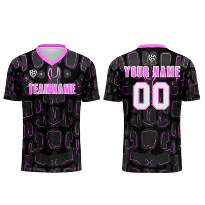 Benutzerdefinierte Schwarz Rose Rot Fußball Trikots für Männer Frauen Personalisierte Fußball Uniformen für Erwachsene und Kind